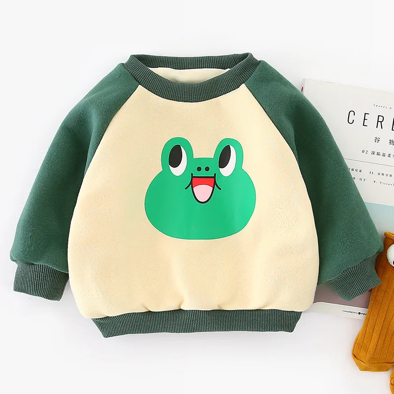 Мультяшные детские топы для малышей, вязаный пуловер для малышей, свитшот с длинным рукавом, одежда для новорожденных