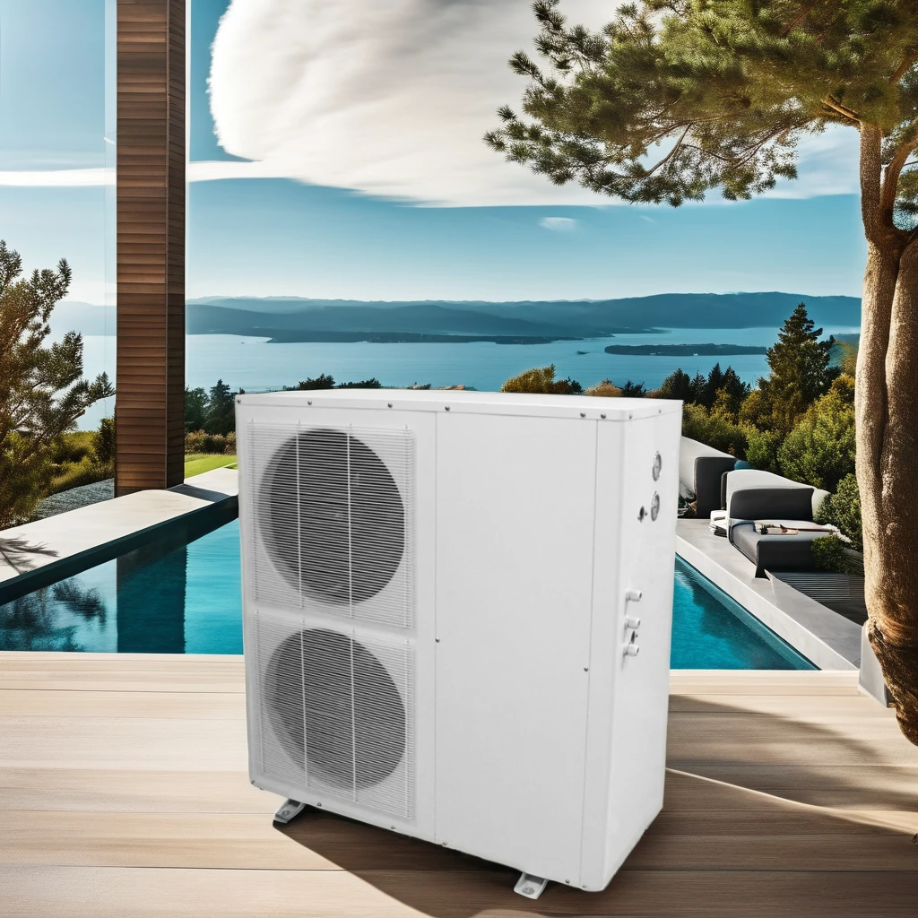 17kW Electric Household Air Heat Pump Durable Metal Housing Smart WiFi App Control Outdoor Swimming Pools Bathrooms