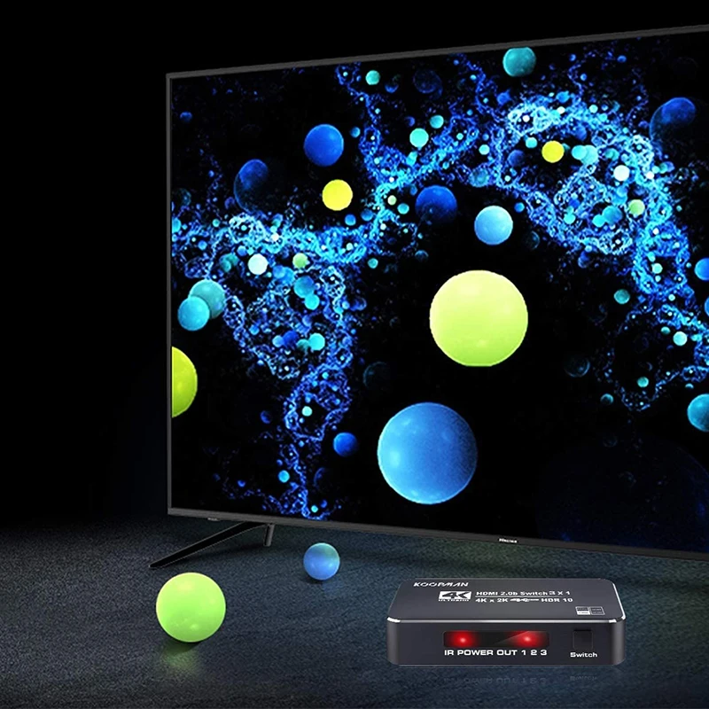 4K HDR HDMI переключатель с 3 портами 60 Гц 2 0 ИК беспроводным пультом дистанционного управления поддерживает HDCP