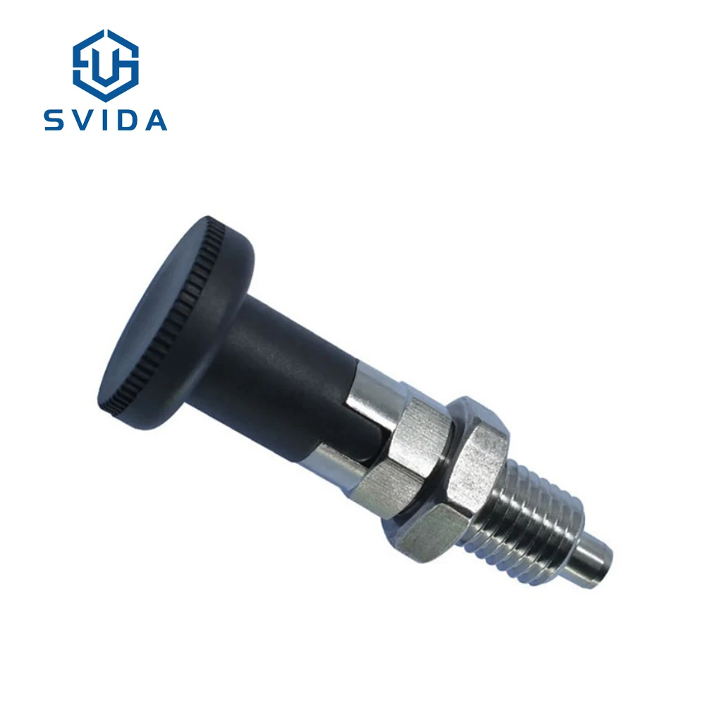 GN617.1 Stainless Steel Self Locking Rest Type Indexing Plunger With Black Head