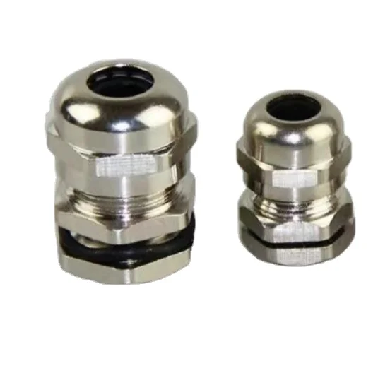 PG9 Customized Nickel plated brass Cable Gland Harness Connector Standard Rohs IP68