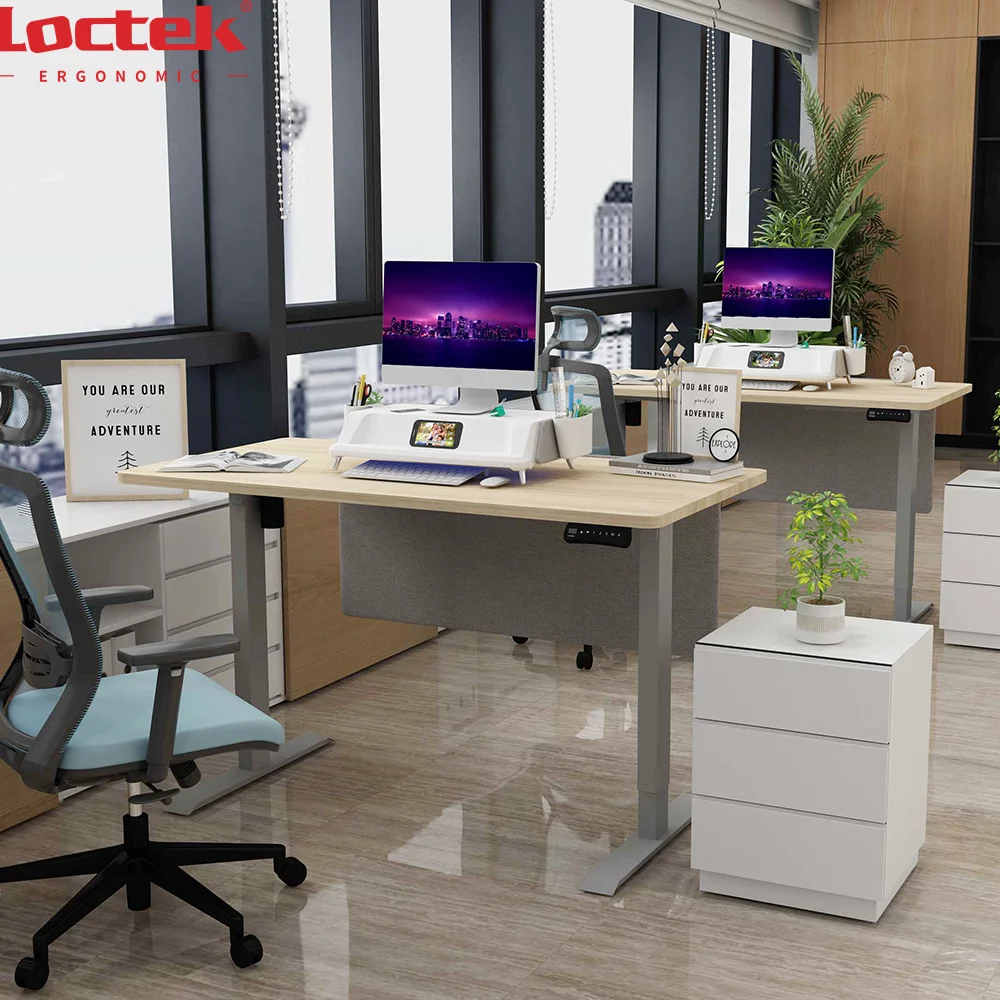 
 Сидеть стенд офисный стол с регулировкой по высоте, электрическая одноместная Moto ПК стол Loctek ET114-N  
