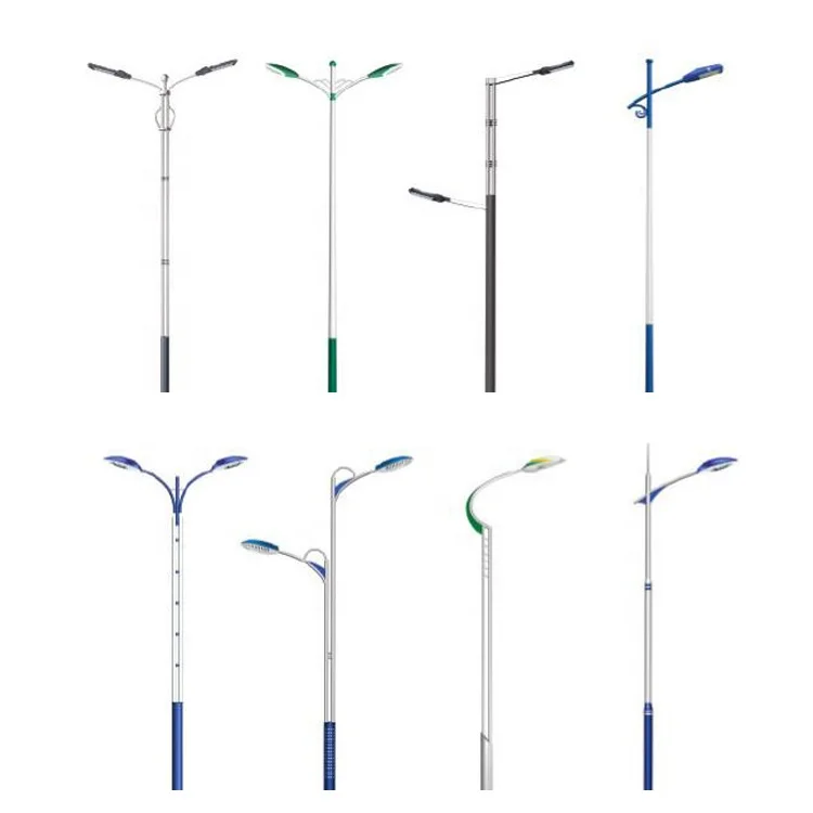 
7m Q235 Steel galvanized solar street lighting pole yard lamp post 