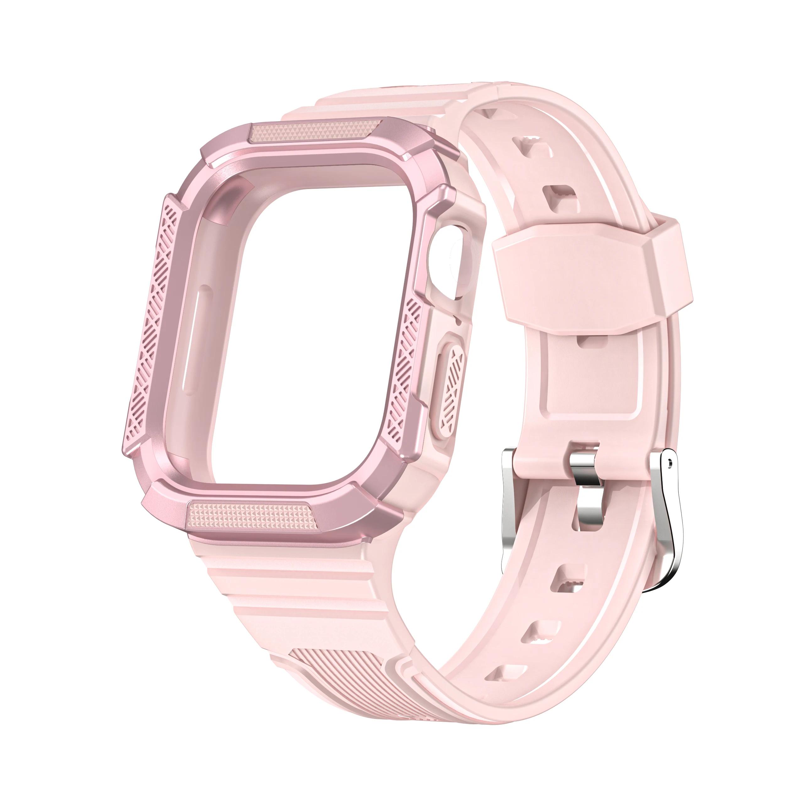Luxury Watch Strap PC Case Cover and TPU Band for Apple Watch Fit for 41mm 45mm Apple Watch Modification Kit Series 7