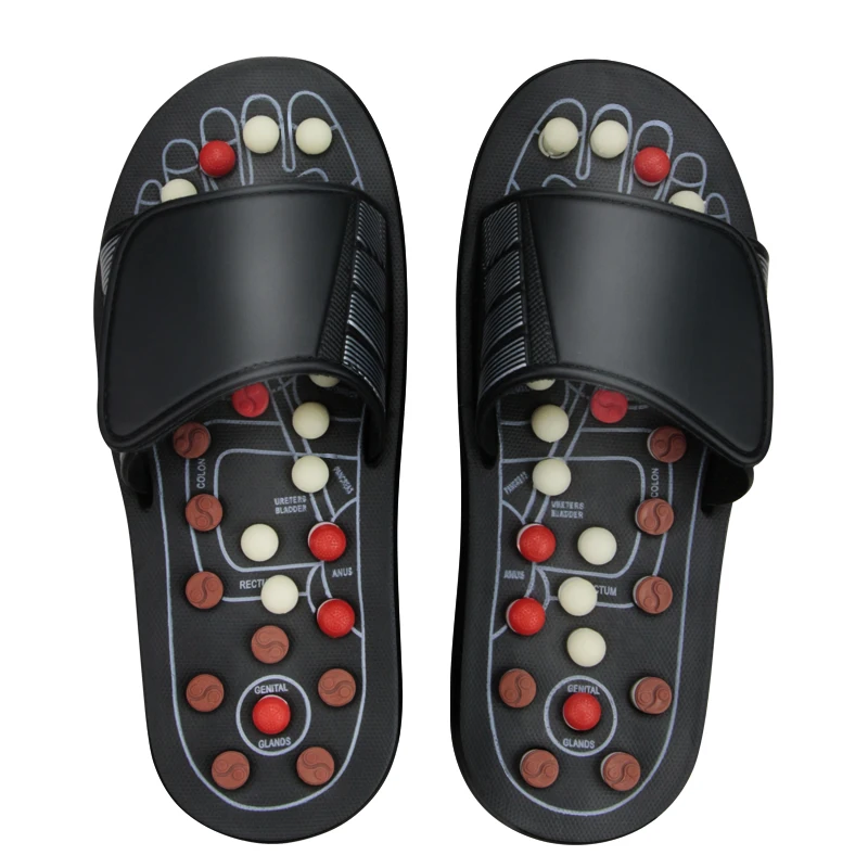 Acupoint Massage Slippers Sandal for Men Feet Chinese Acupressure Therapy Medical Rotating Foot Massager Shoes