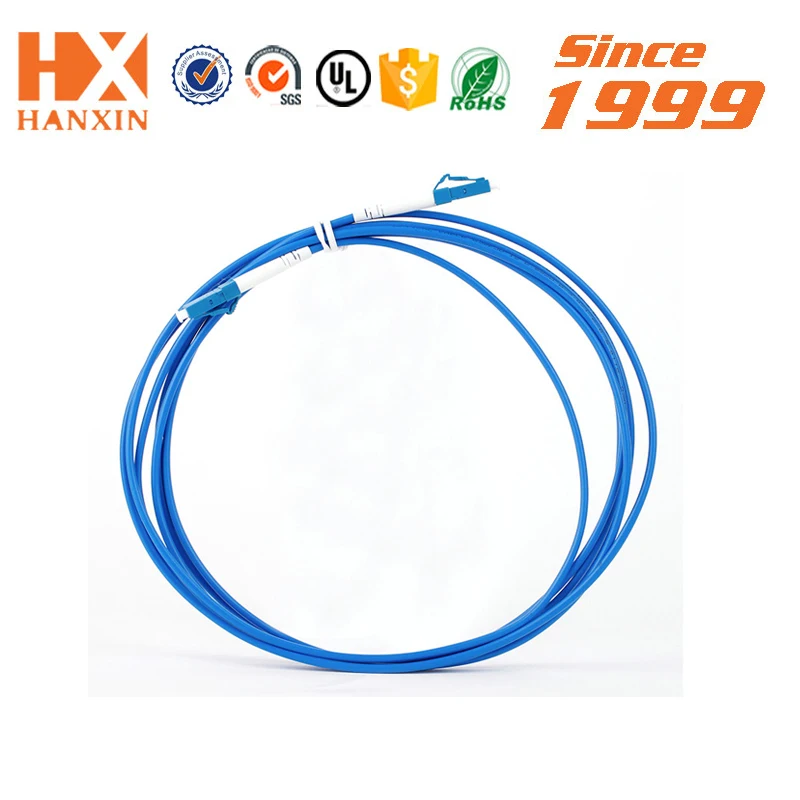 Hanxin 22 years fast connector OEM factory 9/125 SM simplex duplex 1m 2m 3m 5m SC LC FC ST UPC APC optical fiber patch cord