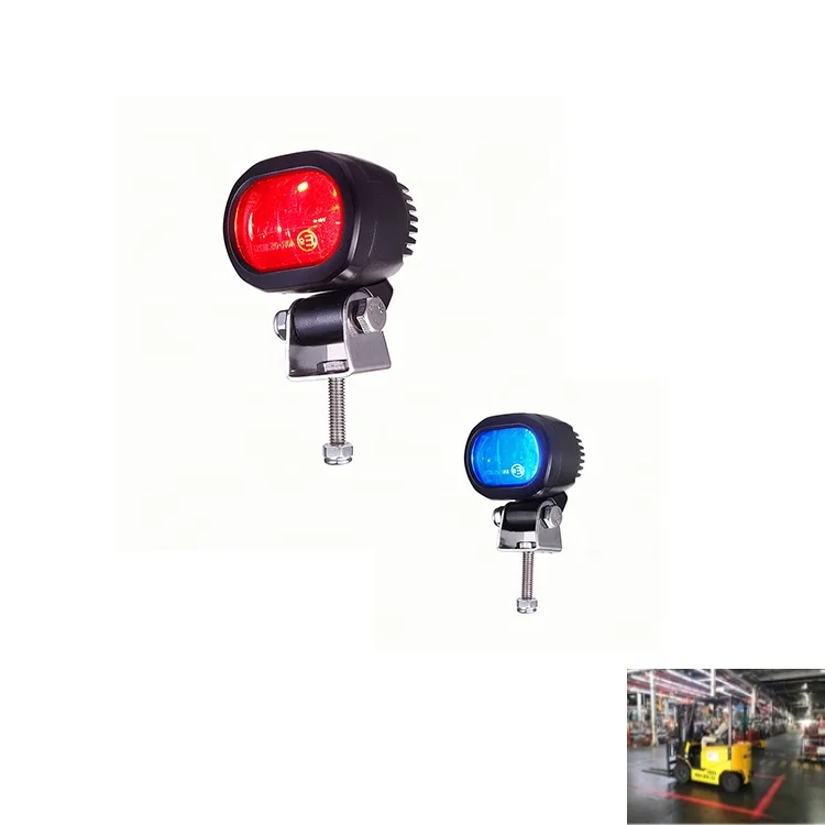 6W 10-80V DC LED blue/red zone forklift safety warning light