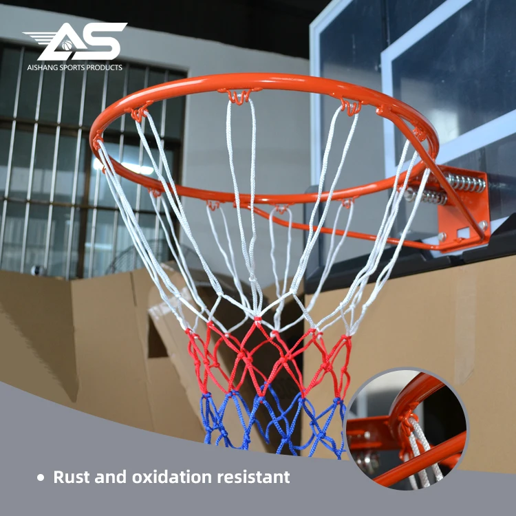 16mm Solid Steel Pole with Double Springs adjustable professional custom basketball ring