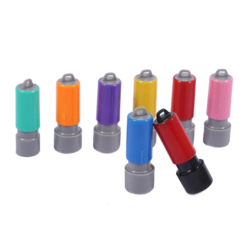 Atomic Seal Shell Material factory sale colorful keychain toy flash rubber 10mm HA09 self inking stamp