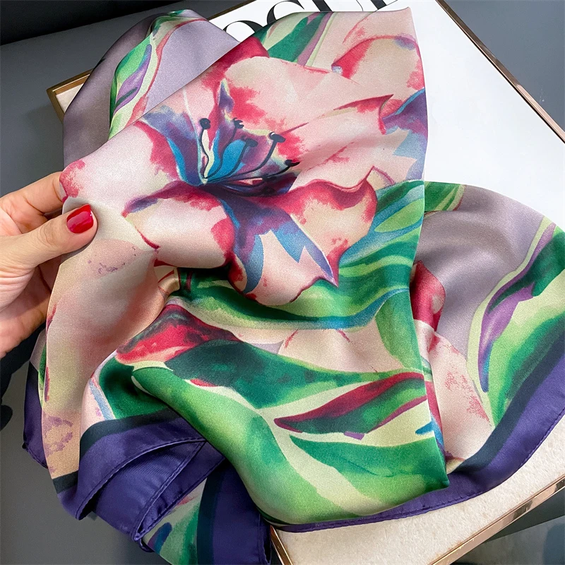 bohemian elegent Christmas Mujer 90*180cm Romantic Popular silk scarf Travel women long shawl