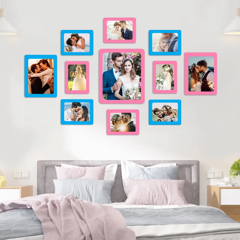 Magtoon Factory Price Wedding Photo Picture Multiple Colors Sweet Love Home Fridge Office Cabinet Pvc Magnetic Photo Frame