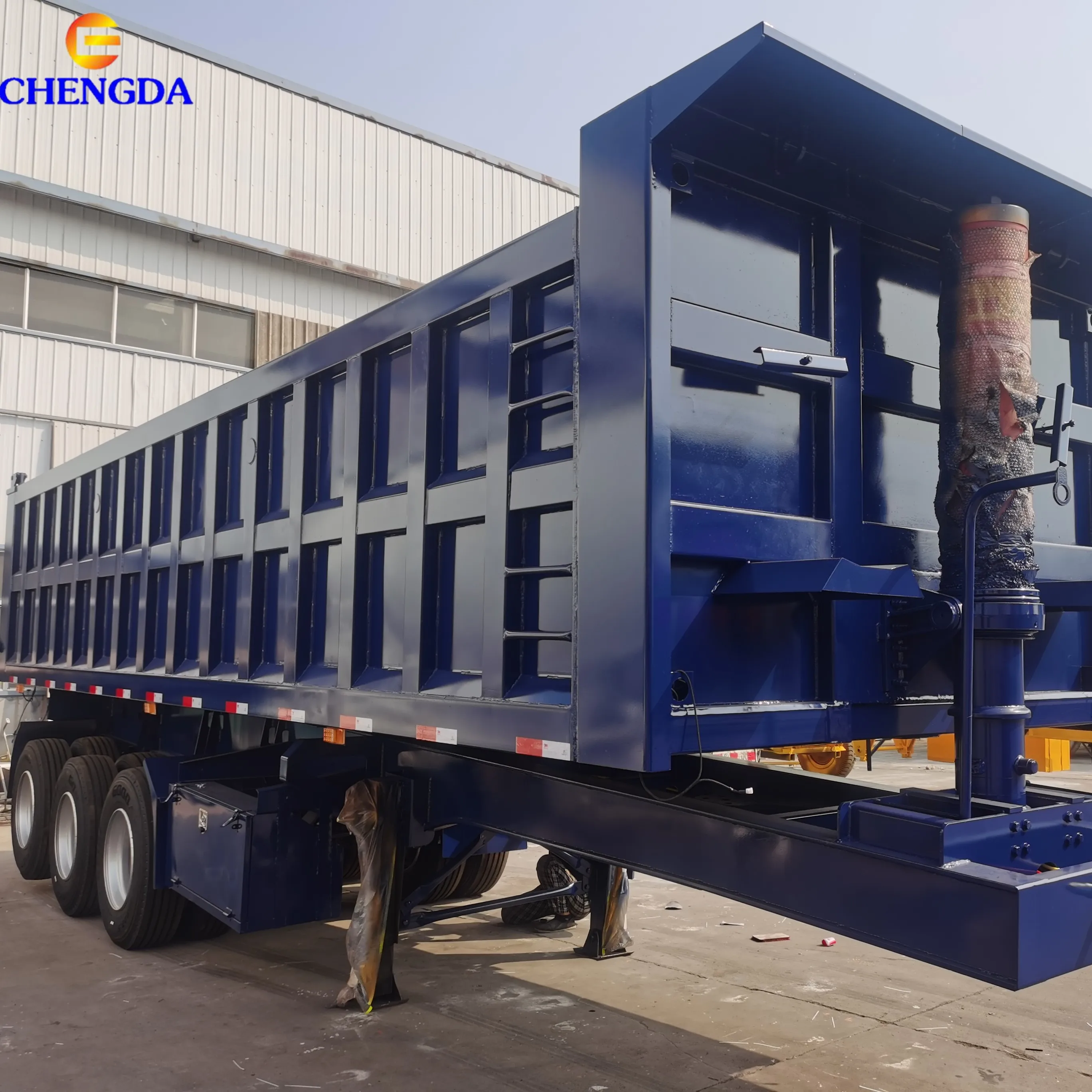 40Ft 60Ft 3/4/5 Axle 40 Ton 60 Tons 70T 80T Mechanical Suspension Maximum Load Mining Dumper Dump Tractor Truck Semi Trailer