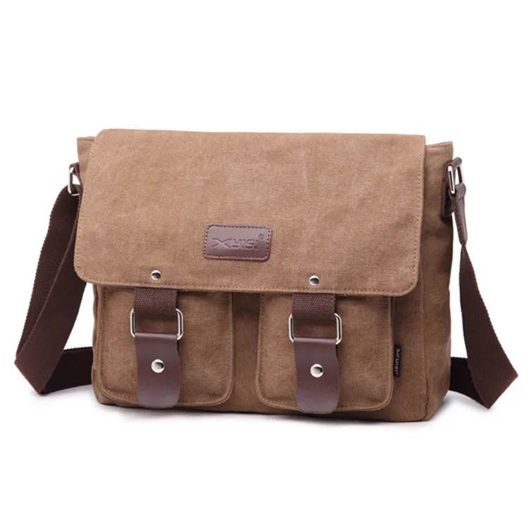 Vintage Travel Student Messenger Shoulder Bag Man Cross Body Canvas Bags Crossbody Men