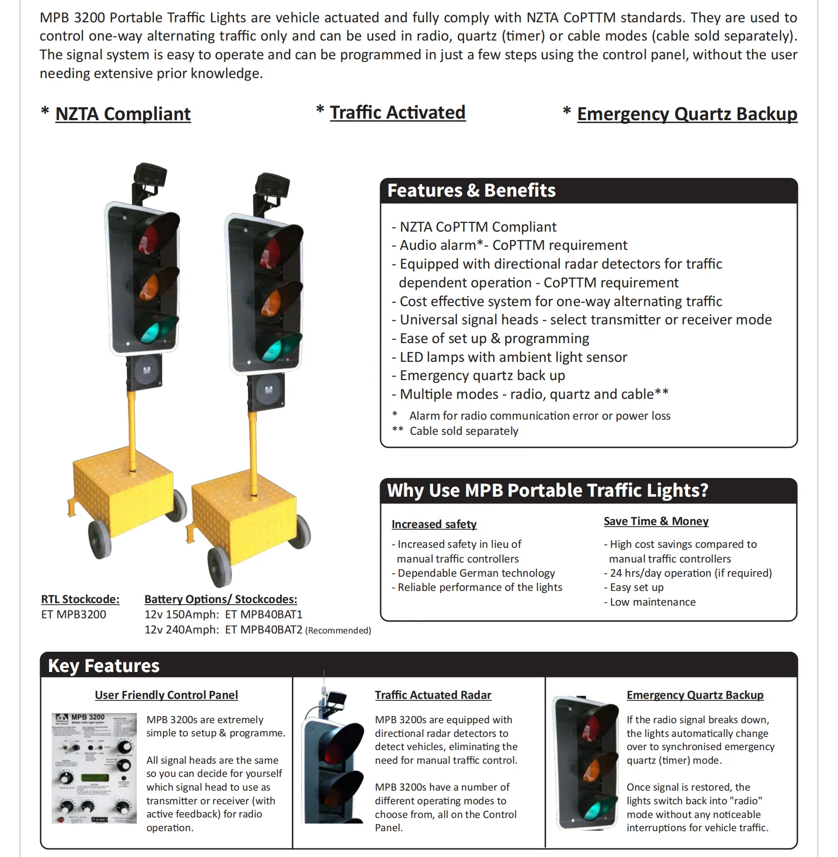 MPB and PTL Portable Traffic Signal System Mobile Energy Storage Traffic Light Portable Traffic Lights For Sale