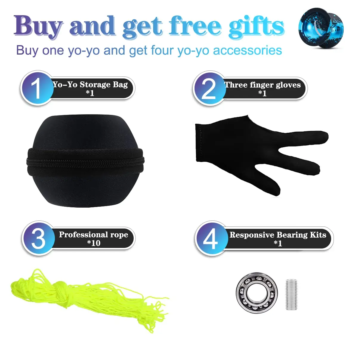 WATIEBOO Metal Unresponsible Magic Yoyo Toy Butterfly Aluminum Yo-yo Professionals Yoyo Ball Christmas Present