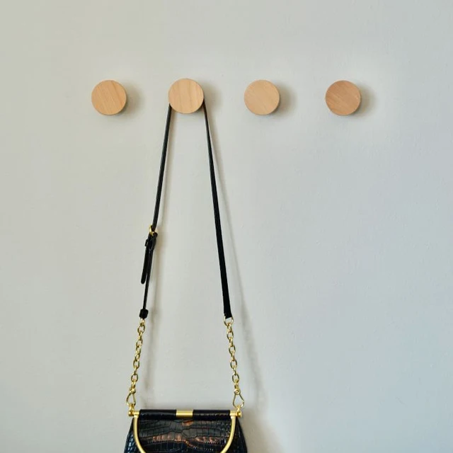 Interior Nordic Clothes Decorative  Wall Mounted Wooden Hanging Coat Rack Wall Hook
