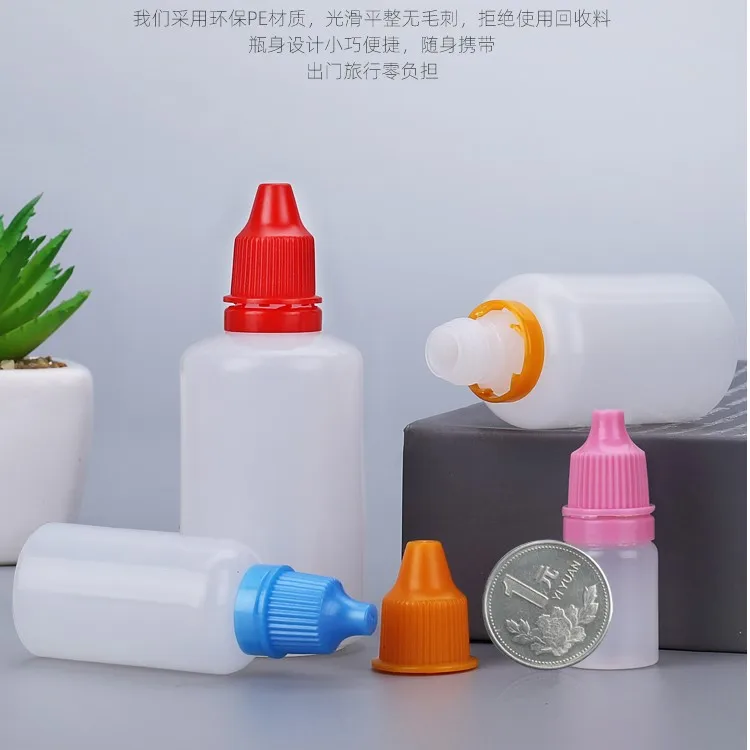 Childproof cap 3ml 5ml 10ml 15ml 20ml 30ml 50ml  ldpe squeeze plastic dropper bottle for eye drops