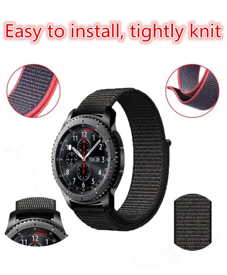 
Popular changeable interchangeable nylon loop watch strap for smart watch bands 