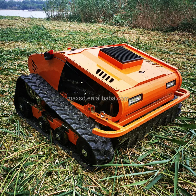 High Quality Remote Control Lawn Mower Radio Controlled Rubber Track All Terrain Slope Mowers RC Robot Grass Cutting Machine