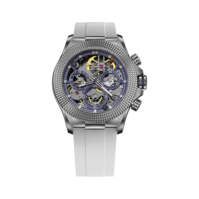 Stainless Steel Skeleton Watch for men with Hand Wind Mechanical Movement - Luxury and Elegance Combined