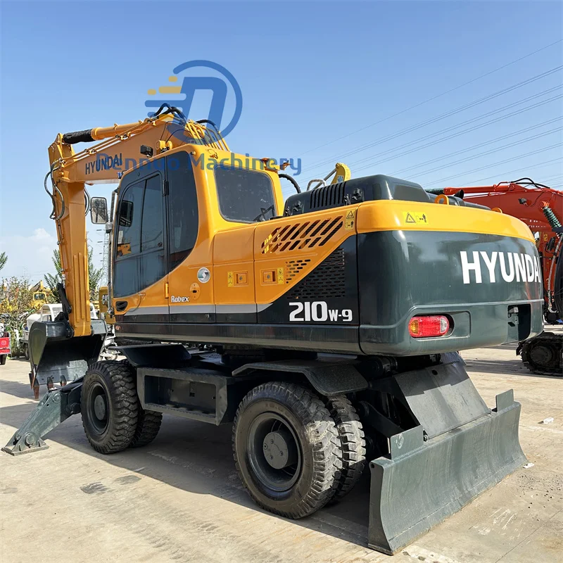 Хорошее качество подержанный колесный экскаватор используется Hyundai 210 по хорошей цене