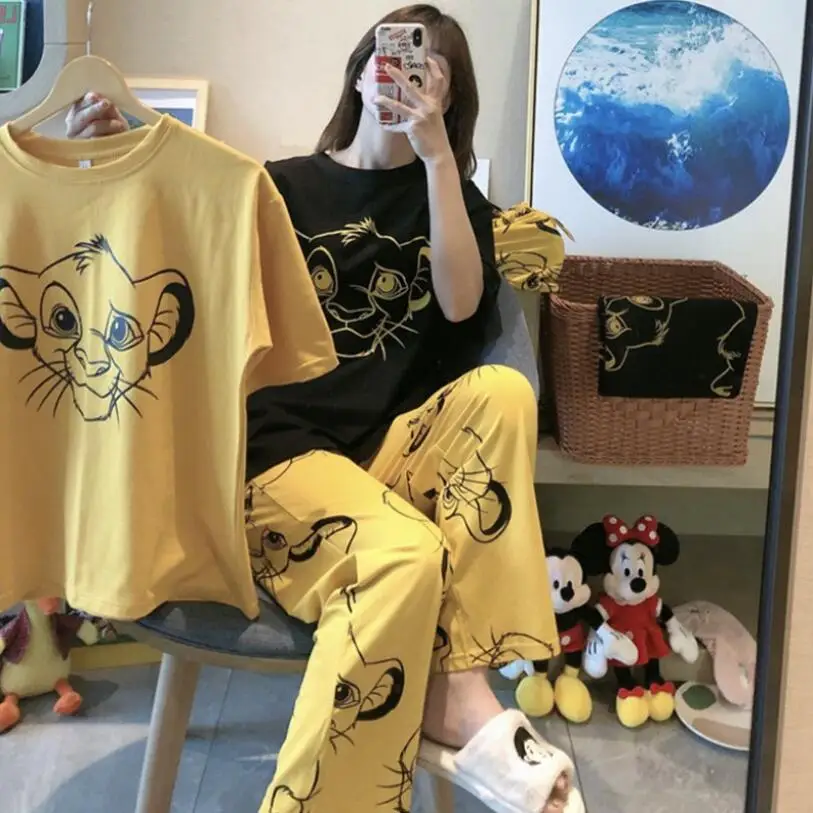 2020 Пижама с коротким рукавом весенние женские летние Пижамные комплекты пижама одежда для сна пижамный комплект длинные