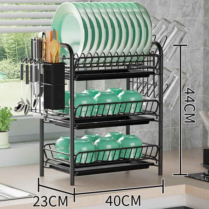 Thicken Kitchen Rack Multi-layer Bowl Plate Drain Rack Tableware Storage Rack
