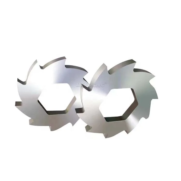 Twin shaft E waste circuit board shredder blades crap metal plastic shredder recycling knives