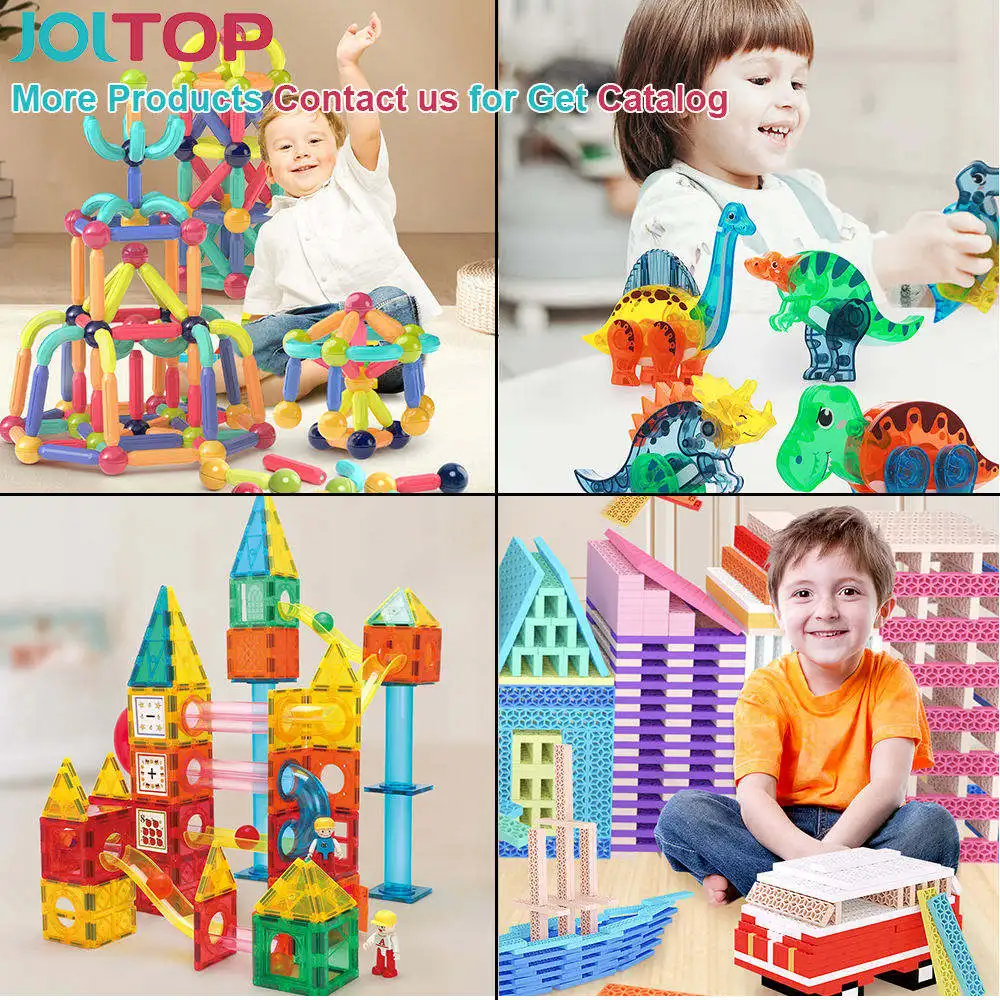 Factory Wholesale ODM/OEM Marble Run Tube Pipe Kids Toys Magnetic Building Blocks ABS Plastic Creative Magnetic Building Tiles