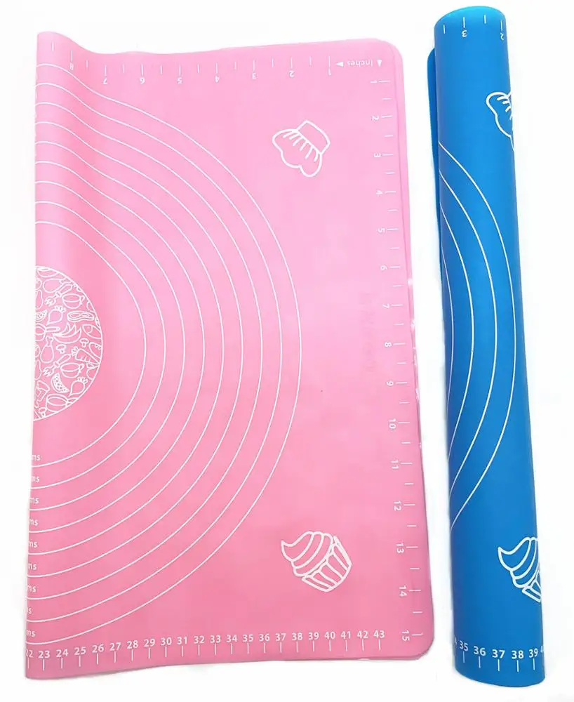 Силиконовый антипригарный кондитерский коврик для раскатки теста с измерениями