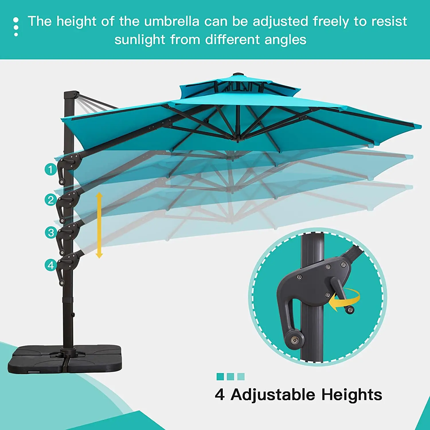 Wholesale Good Quality Fully Aluminium Sun Umbrella Parasol For Garden