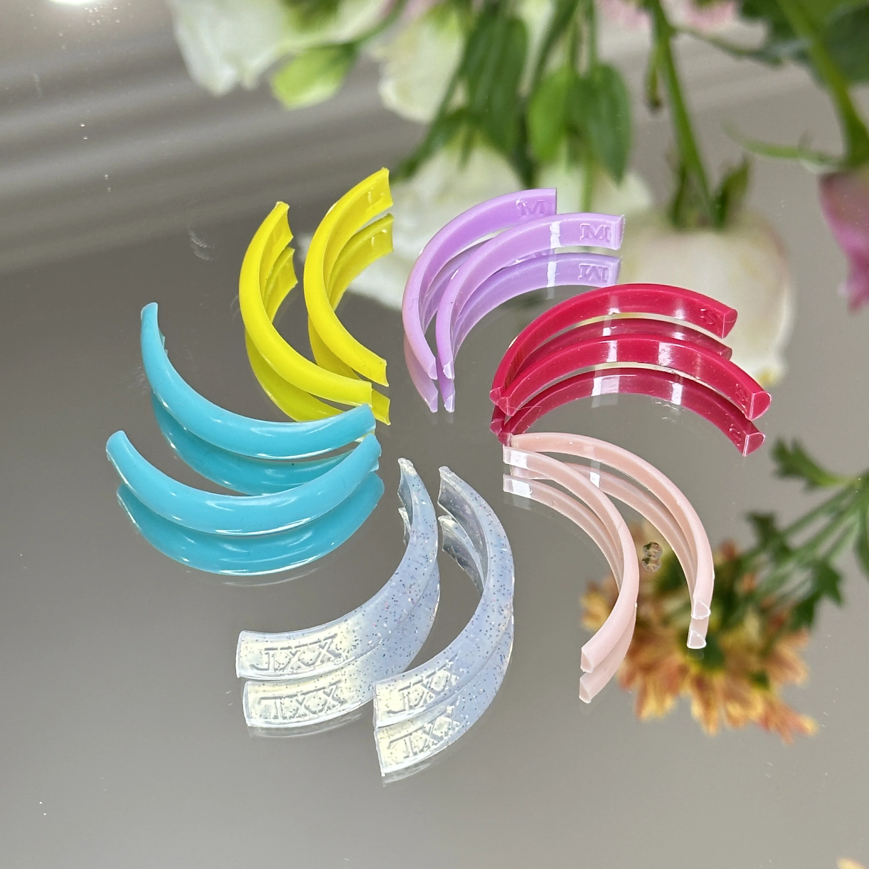 Self Sticky Lash Lift Pad Eyelash Perm Rod  Lash Lifting Shield 6 Size U Curl Perming Pads Colorful Lamination Roller Shieldss