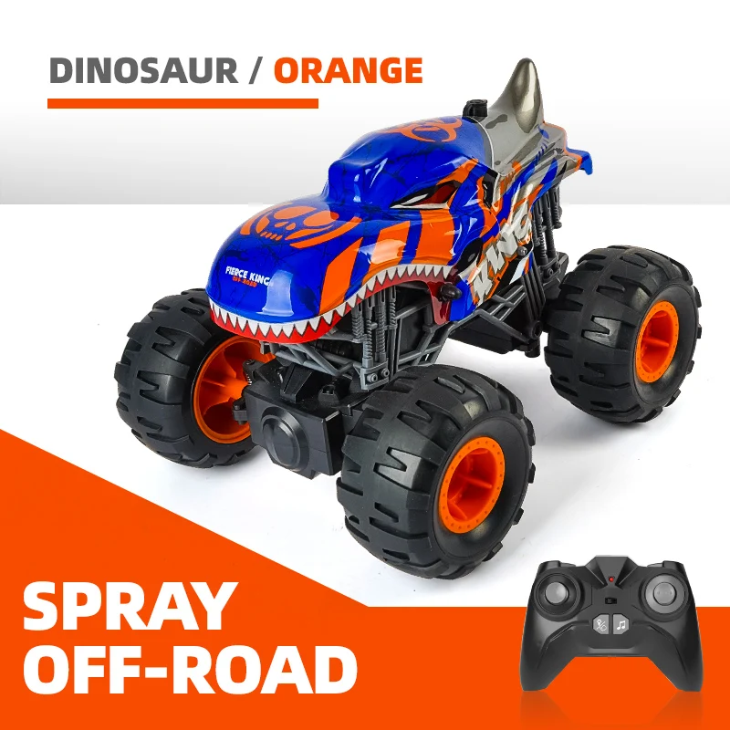2.4G 1:16 4 Channels RC Radio Cross-country Multifunction Bigh Foot Car , Kids Monster Truck with Light & Music & Mist Spray