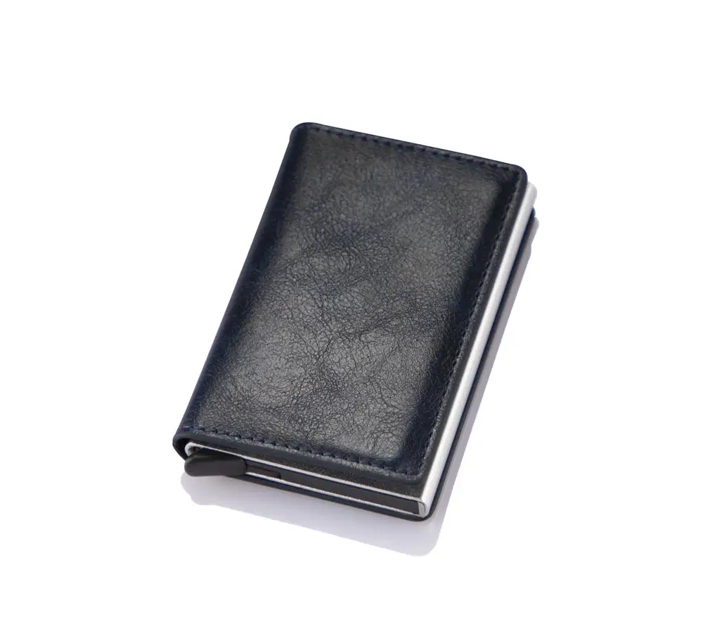 Top Seller Men Aluminum Metal Slim Minimalist Slim metal NFC card  Holder Front Pocket Automatic Pop Up Wallet For Gifts