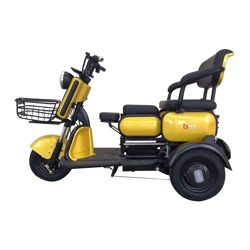 Off road 3 wheel tricycle tuk tuk scooter cheap disability scooters double seat with shopping basket battery