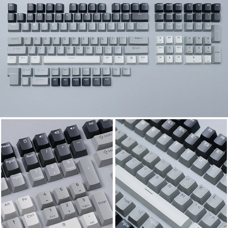 HZGAMER INS Style Double Shot Keycaps, Gradient Color Keycap for Mechanical Keyboard, PBT OEM Profile Keycap