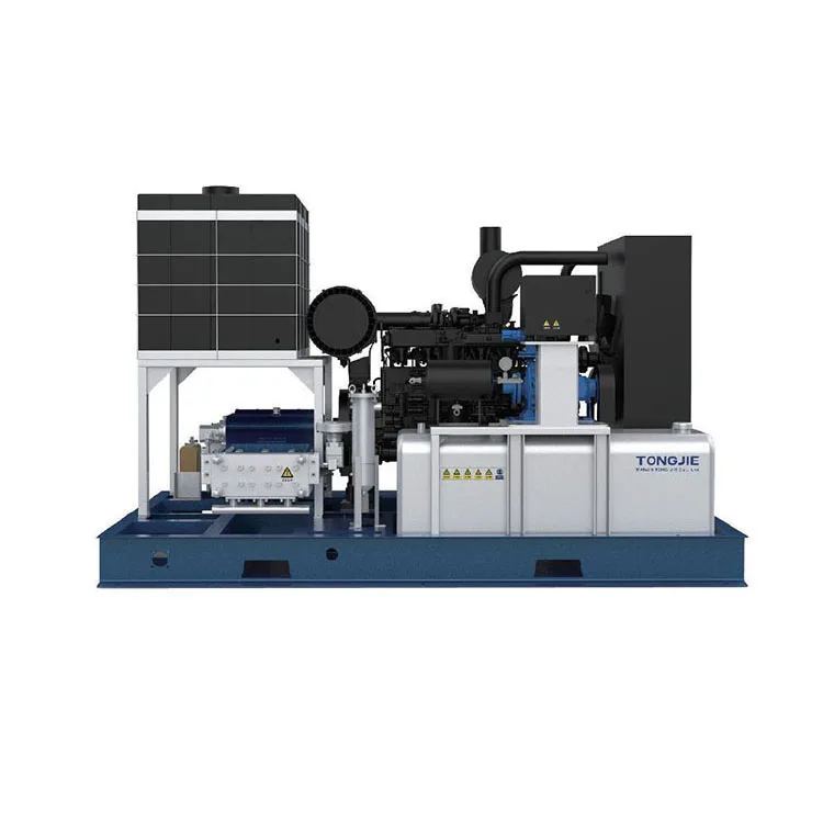 Industrial Ultrahigh Pressure Plunger Pump Diesel Engine Unit for shipyard ship hull body paint removal rust clearance