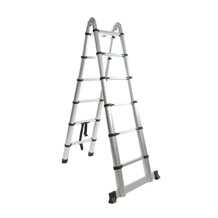 3.8m Multi Purpose Extension Retractable Loft Folding Step Telescopic Ladder