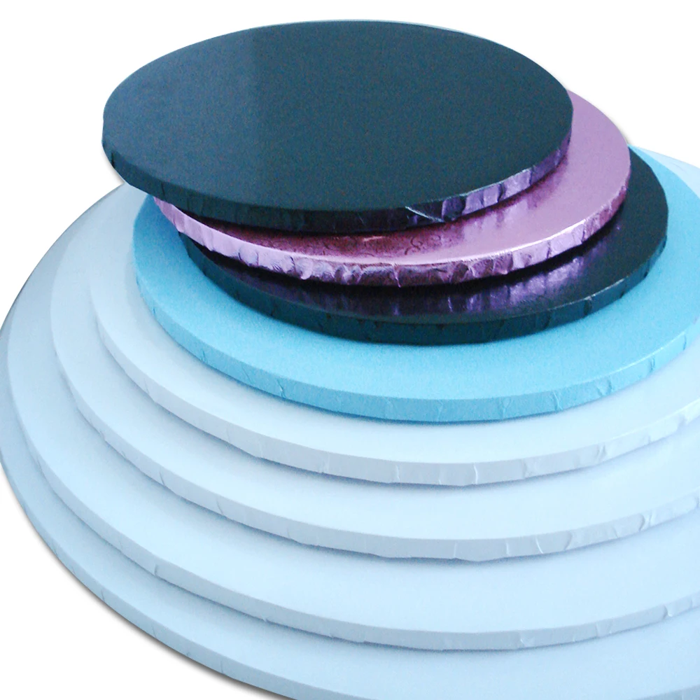 Cake Boards Round 4 6 8 10 12 Inch Wholesale Price White Paper Food Packaging Tray Corrugated Round Cake Base