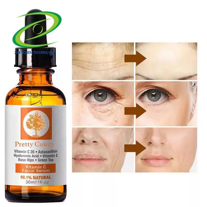 Skin care moisturizing whitening 100% nature anti aging vitamin c hyaluronic acid face serum