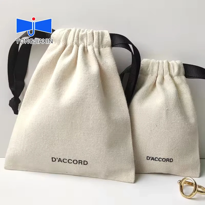 Повторное Использование Пользовательского Размера логотип муслин натуральная Органическая небольшая линия хлопок шнурок сумка Ювелирные изделия хлопковый мешочек
