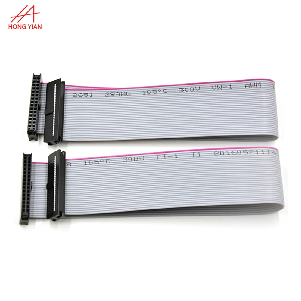 Custom Pitch 2.0mm 2.54mm IDC Socket 30pin 24pin 16pin Flexible Wire Harness Ribbon Flat Assembly Cable