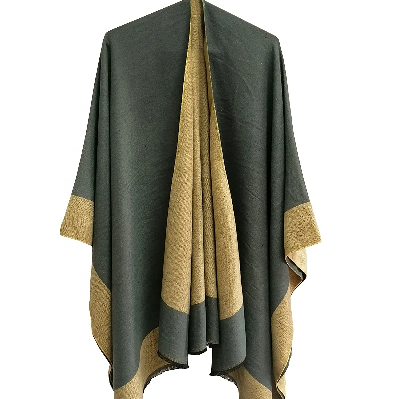 Free Sample Woman Poncho Shawl  Viscose Cotton Print Winter Women Blanket Shawl Cashmere Cloak