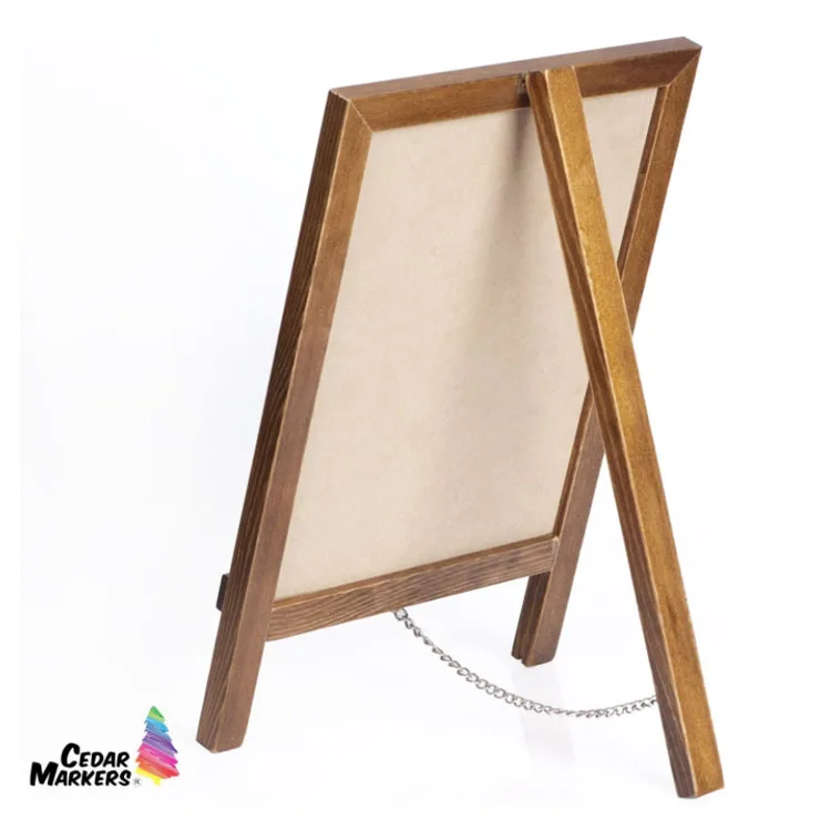 
Hot quality rustic natural rectangle brown small household blackboard breakfast chalkboard 