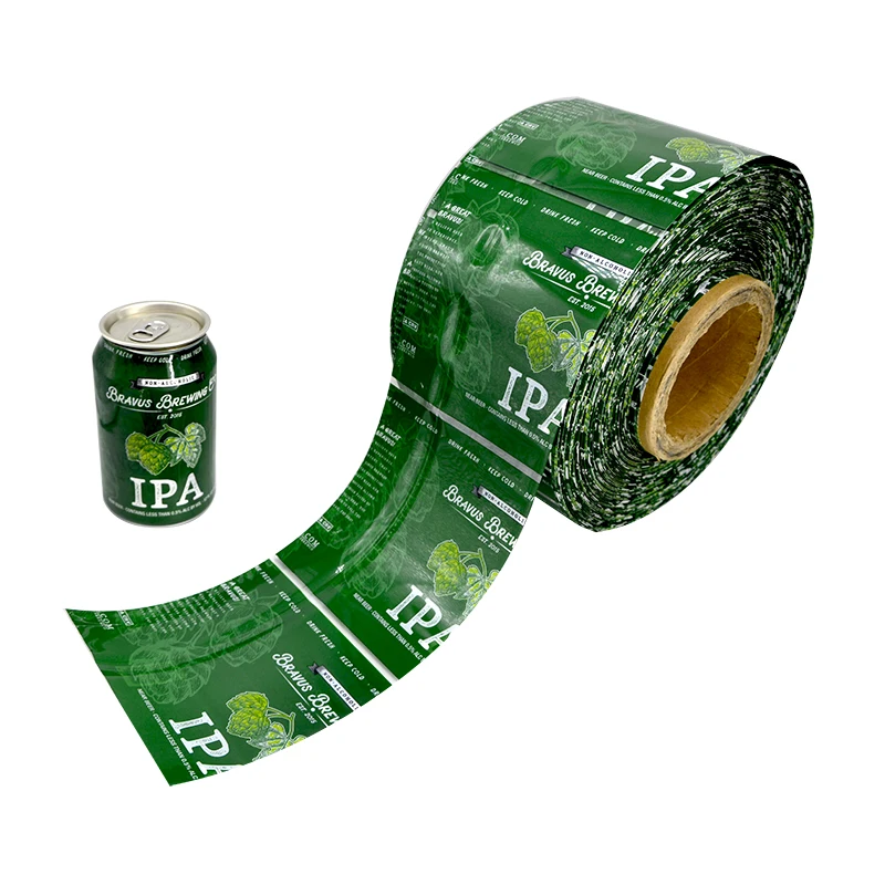 Round plastic bottle tamper seal PETG heat shrink sleeve label for beverage bottle