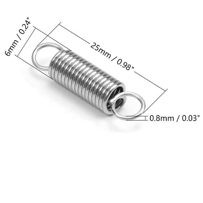 Factory Custom Spring Steel Coil High Extension Spiral Zinc Plating Galvanized Double Hook Constant Small Tension Springs