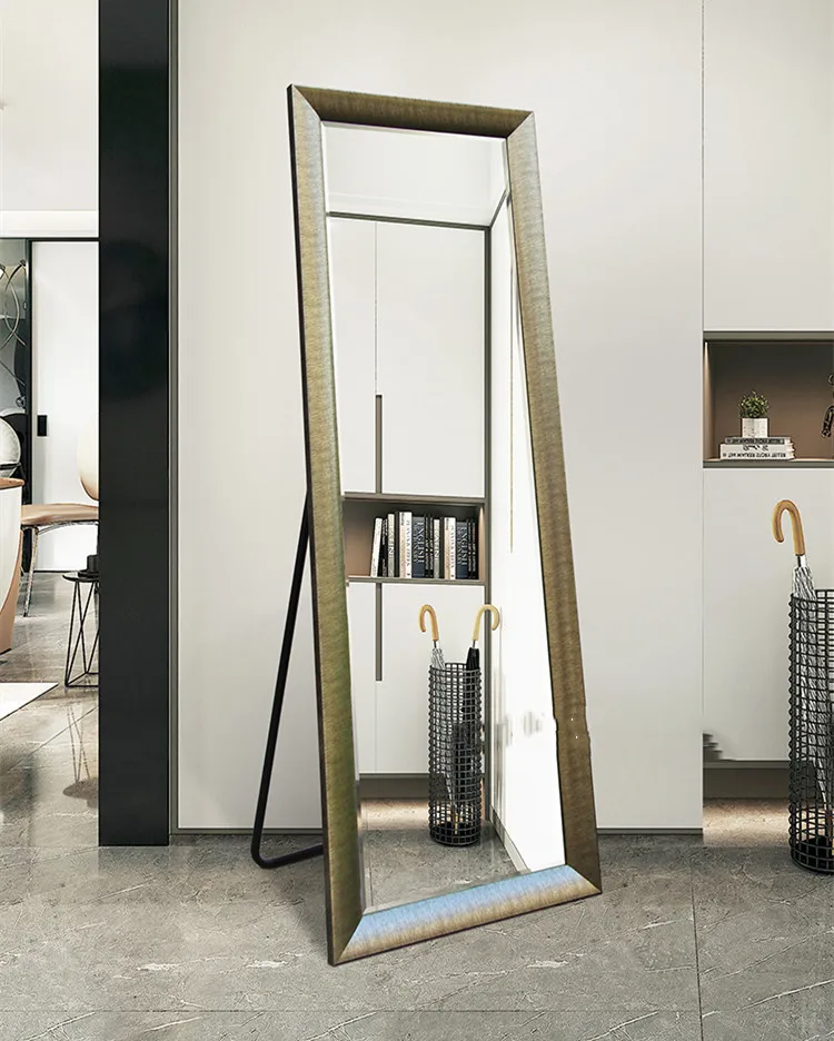 High quality floor standing full length dressing mirror furniture in antique style for bedroom living room