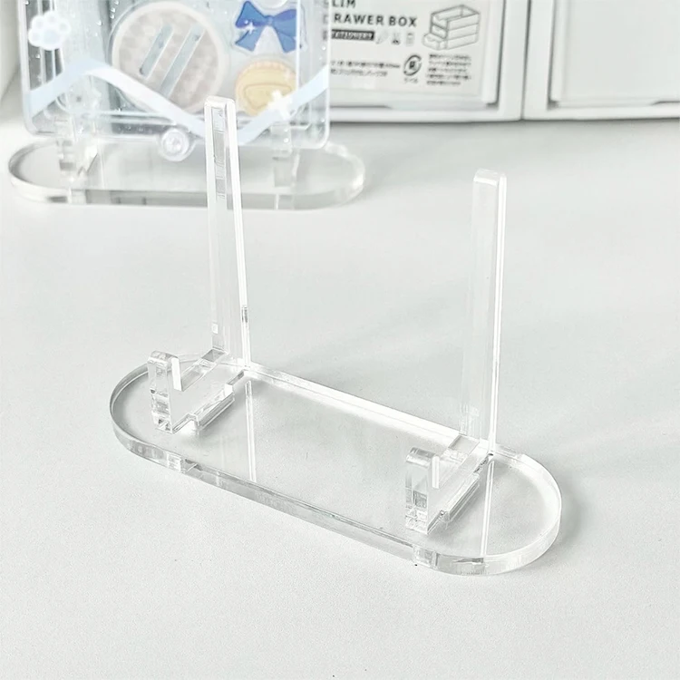 Single-Tier Acrylic Book Display Easel for Magazine Comic Phone Tablet Holder or Book Stands