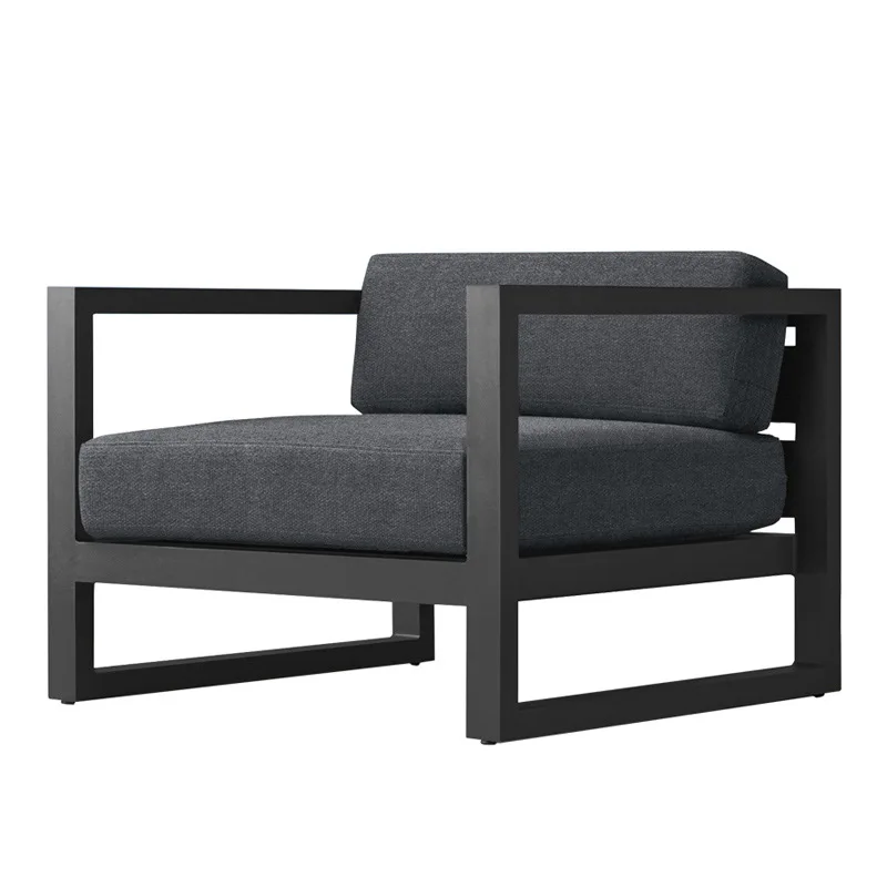 Hotel Modern Balcony Furniture Outdoor Lounge Set Luxury Aluminum Garden Furniture Metal Outdoor Sofa Set