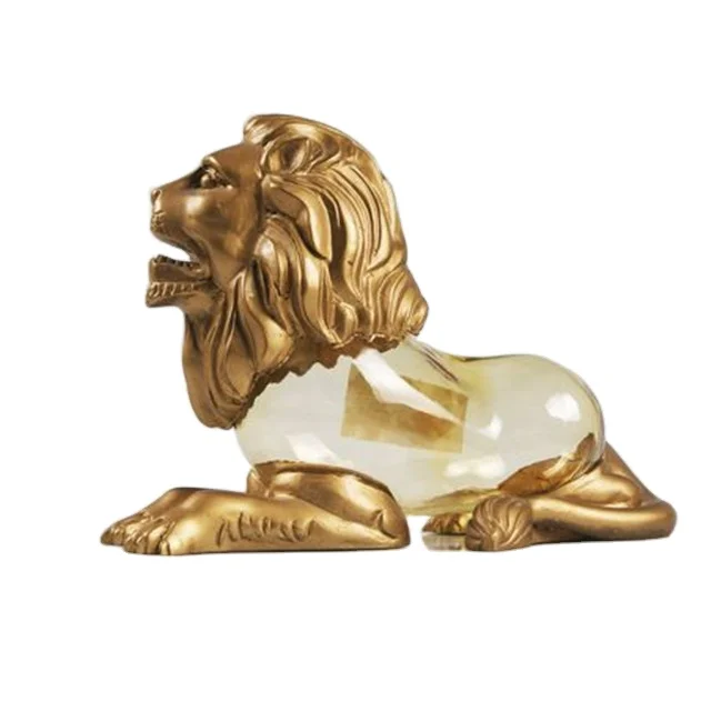 750ml unique animal-shaped lion glass wine bottle